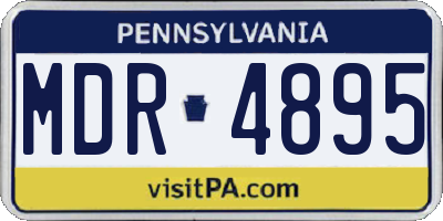 PA license plate MDR4895