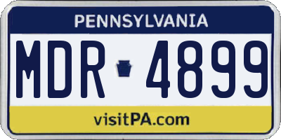 PA license plate MDR4899
