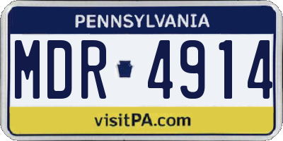 PA license plate MDR4914