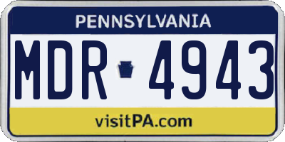 PA license plate MDR4943