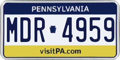 PA license plate MDR4959