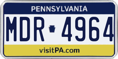 PA license plate MDR4964