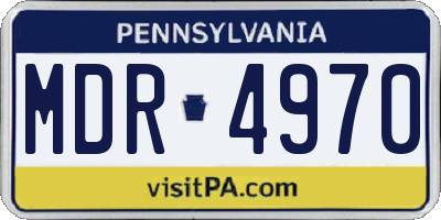 PA license plate MDR4970