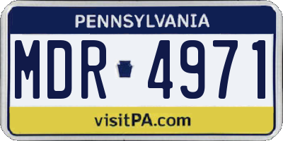 PA license plate MDR4971