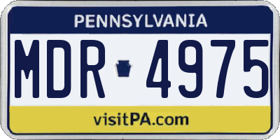 PA license plate MDR4975
