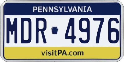 PA license plate MDR4976