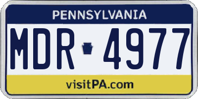 PA license plate MDR4977