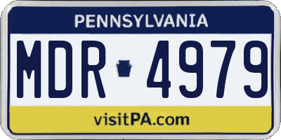 PA license plate MDR4979