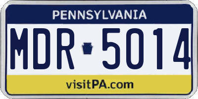 PA license plate MDR5014