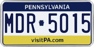 PA license plate MDR5015