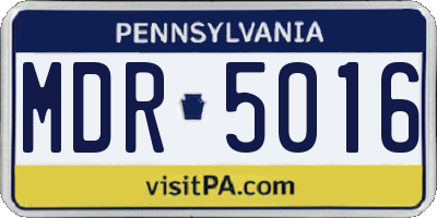 PA license plate MDR5016