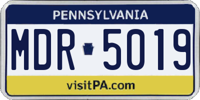 PA license plate MDR5019