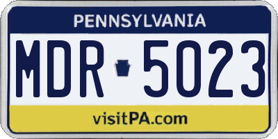 PA license plate MDR5023