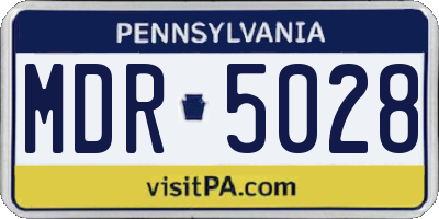 PA license plate MDR5028