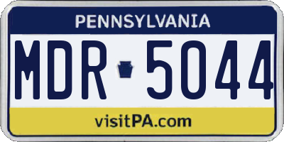 PA license plate MDR5044