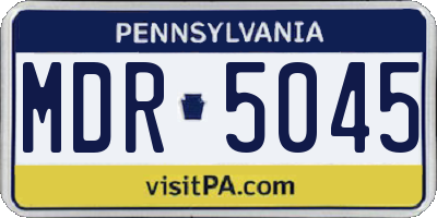 PA license plate MDR5045