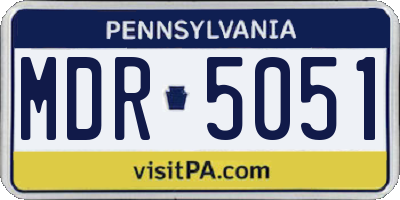 PA license plate MDR5051