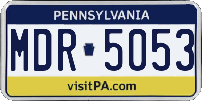 PA license plate MDR5053