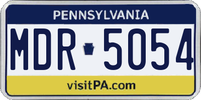 PA license plate MDR5054