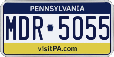 PA license plate MDR5055