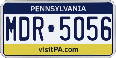 PA license plate MDR5056