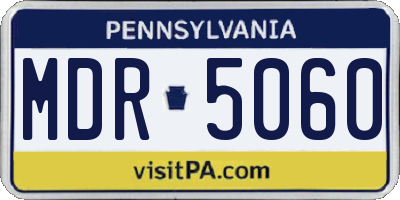 PA license plate MDR5060