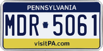 PA license plate MDR5061
