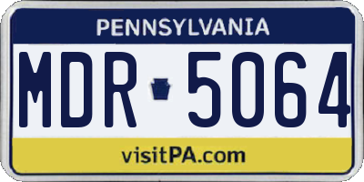 PA license plate MDR5064