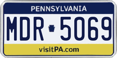 PA license plate MDR5069
