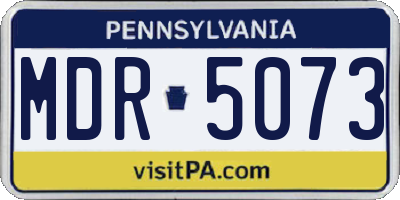 PA license plate MDR5073