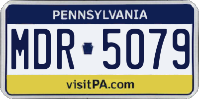 PA license plate MDR5079