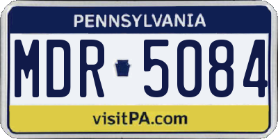 PA license plate MDR5084