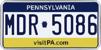 PA license plate MDR5086