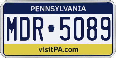 PA license plate MDR5089