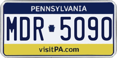 PA license plate MDR5090