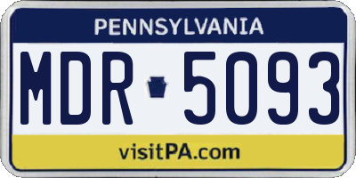 PA license plate MDR5093