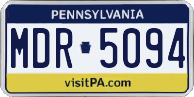 PA license plate MDR5094