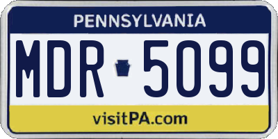 PA license plate MDR5099