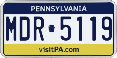 PA license plate MDR5119