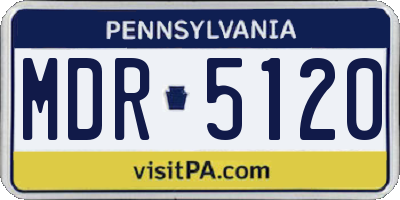 PA license plate MDR5120