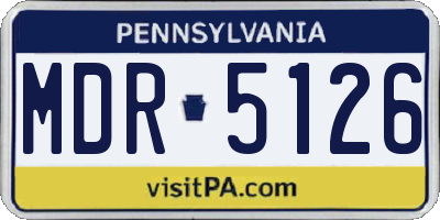 PA license plate MDR5126