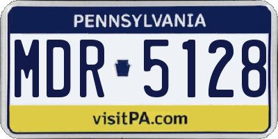 PA license plate MDR5128