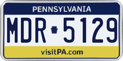 PA license plate MDR5129