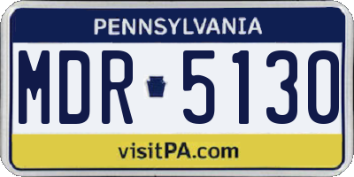 PA license plate MDR5130