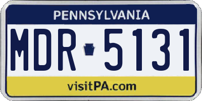 PA license plate MDR5131