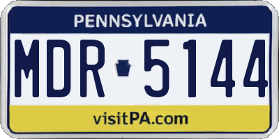 PA license plate MDR5144