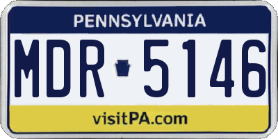 PA license plate MDR5146