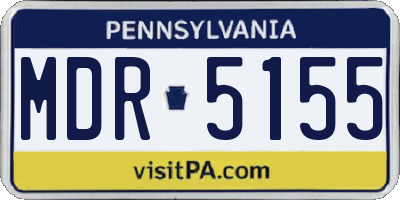PA license plate MDR5155