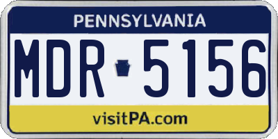 PA license plate MDR5156