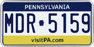 PA license plate MDR5159